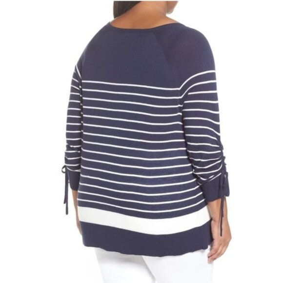 Sejour Drawstring Sleeve Sweater (Plus Size) - Picture 2 of 5